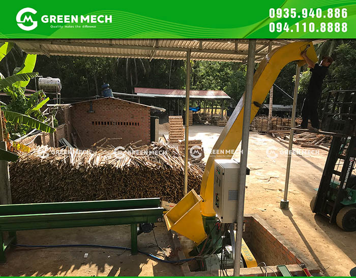 Lắp đặt máy băm dăm gỗ 5 Tấn tại Bình Định
