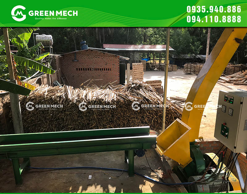 Lắp đặt máy băm dăm gỗ 5 Tấn tại Bình Định
