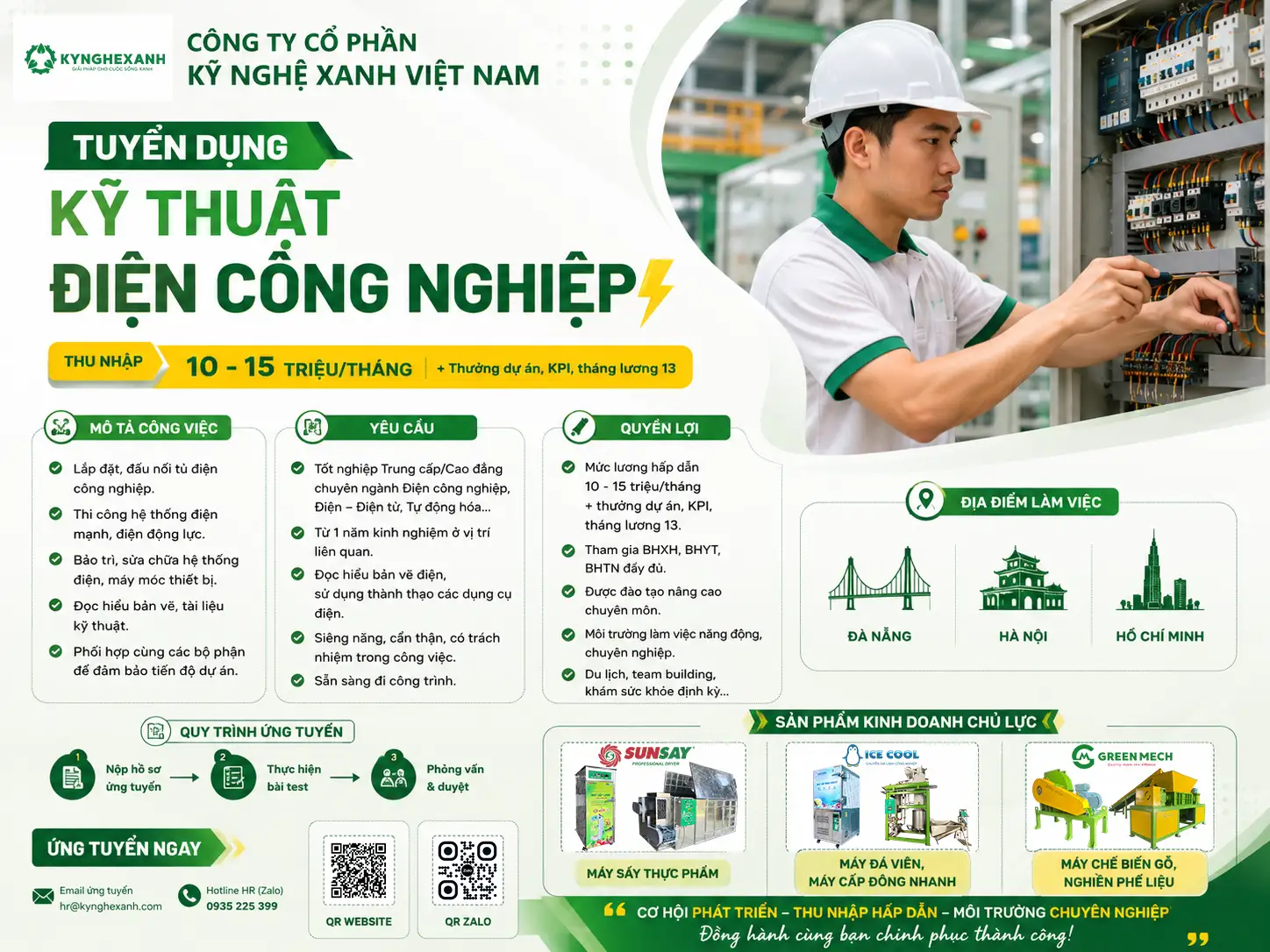 KNX Tuyển dụng Kỹ Thuật Điện Công Nghiệp