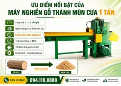 Ưu điểm nổi bật của máy nghiền gỗ 1 tấn