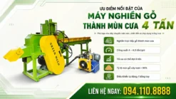 Ưu điểm nổi bật của máy nghiền gỗ 4 tấn