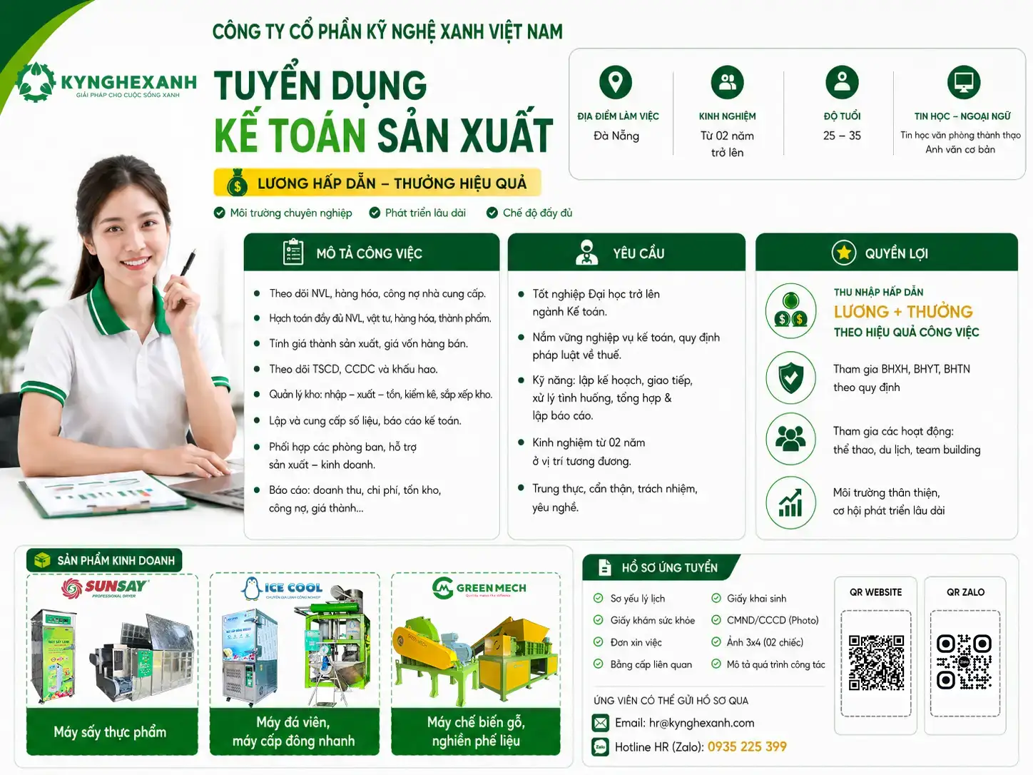 KNX tuyển dụng kế toán sản xuất