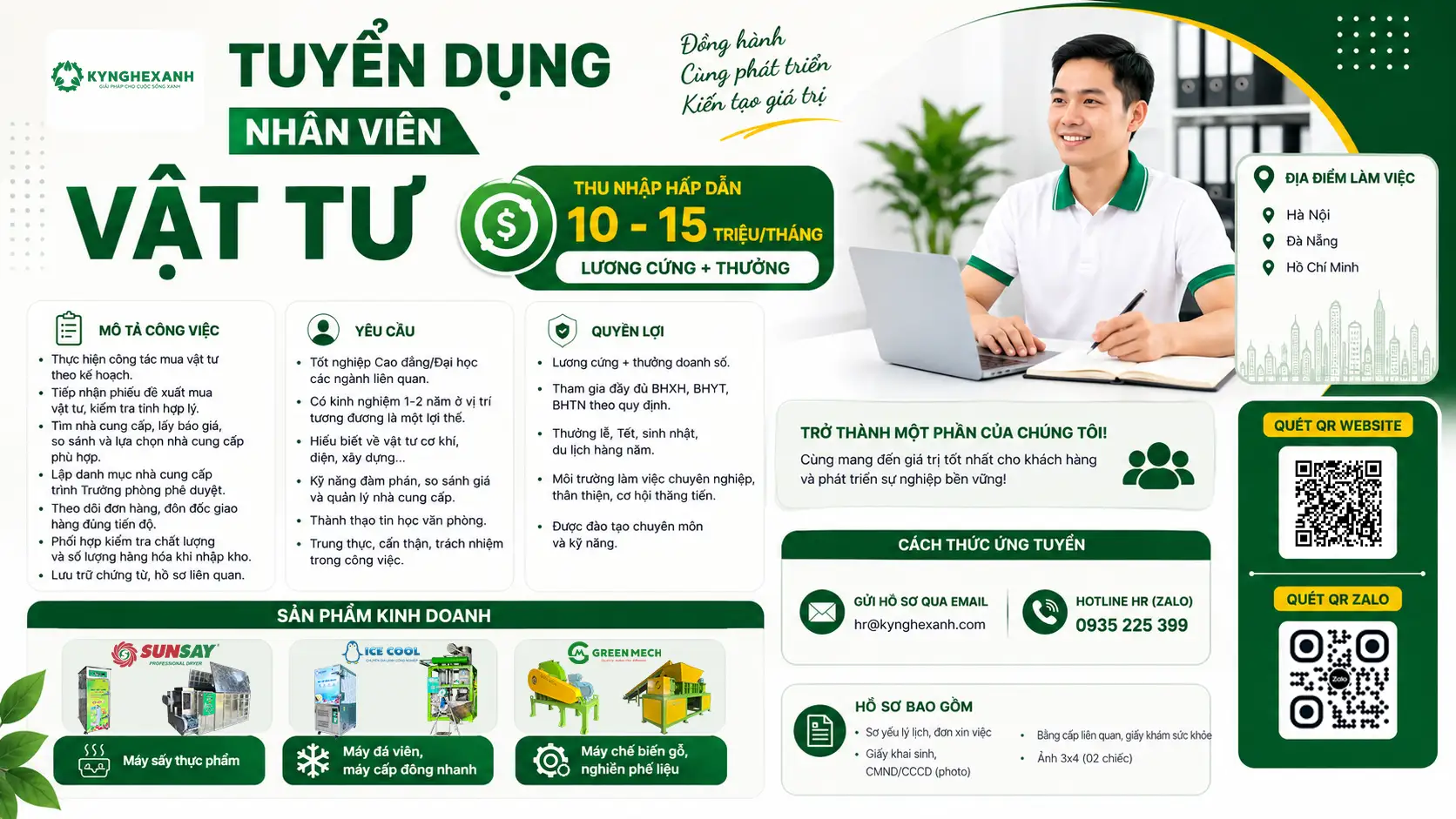Tuyển dụng nhân viên vật tư
