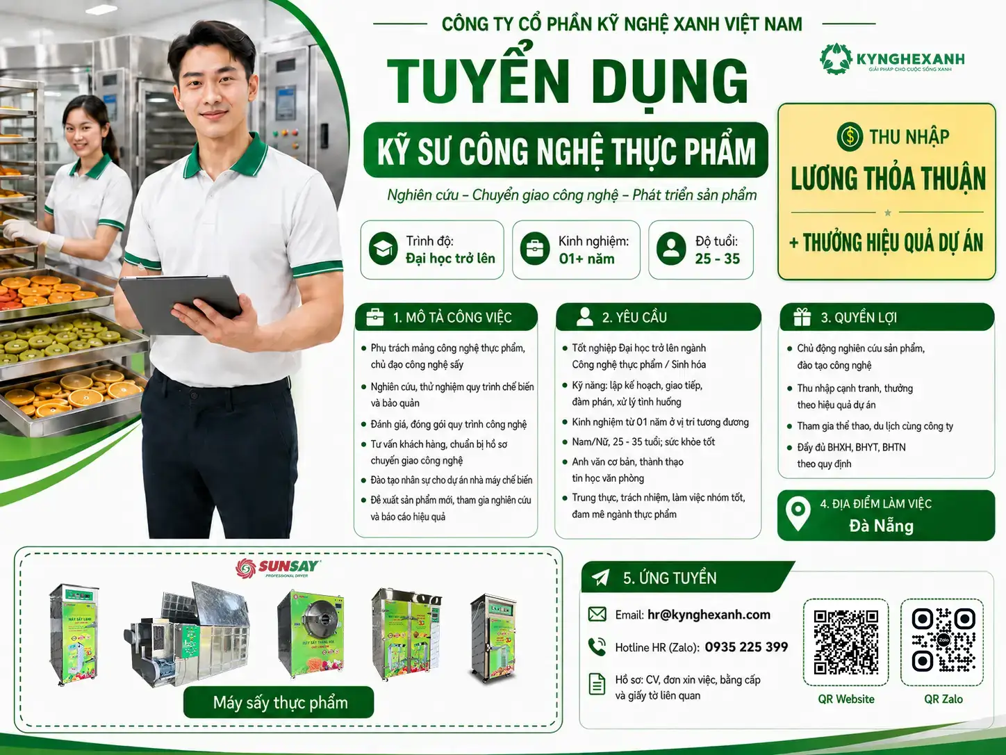 KNX Tuyển dụng kỹ sư công nghệ thực phẩm