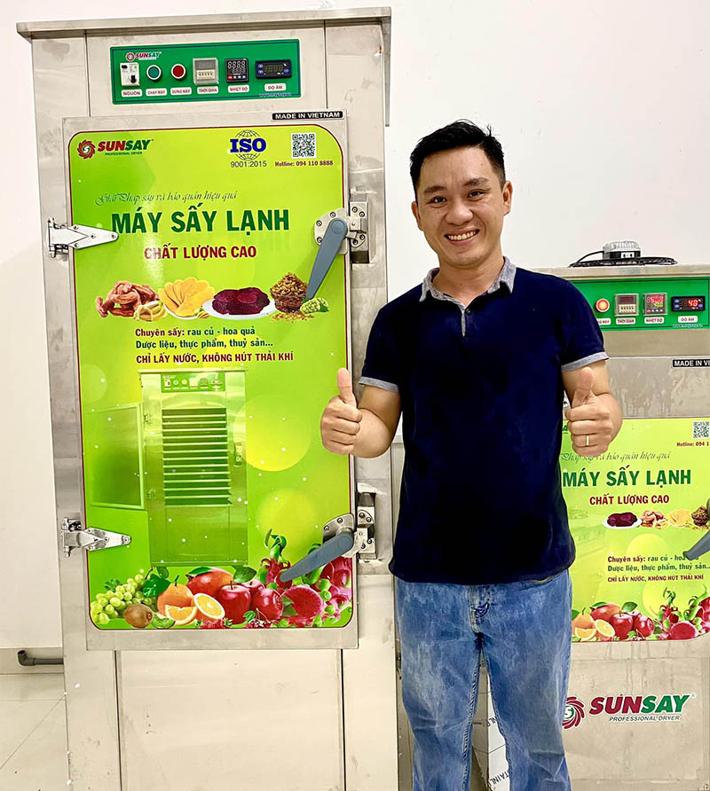 Lắp đặt máy sấy lạnh 20 khay đến Ninh Thuận TH Food