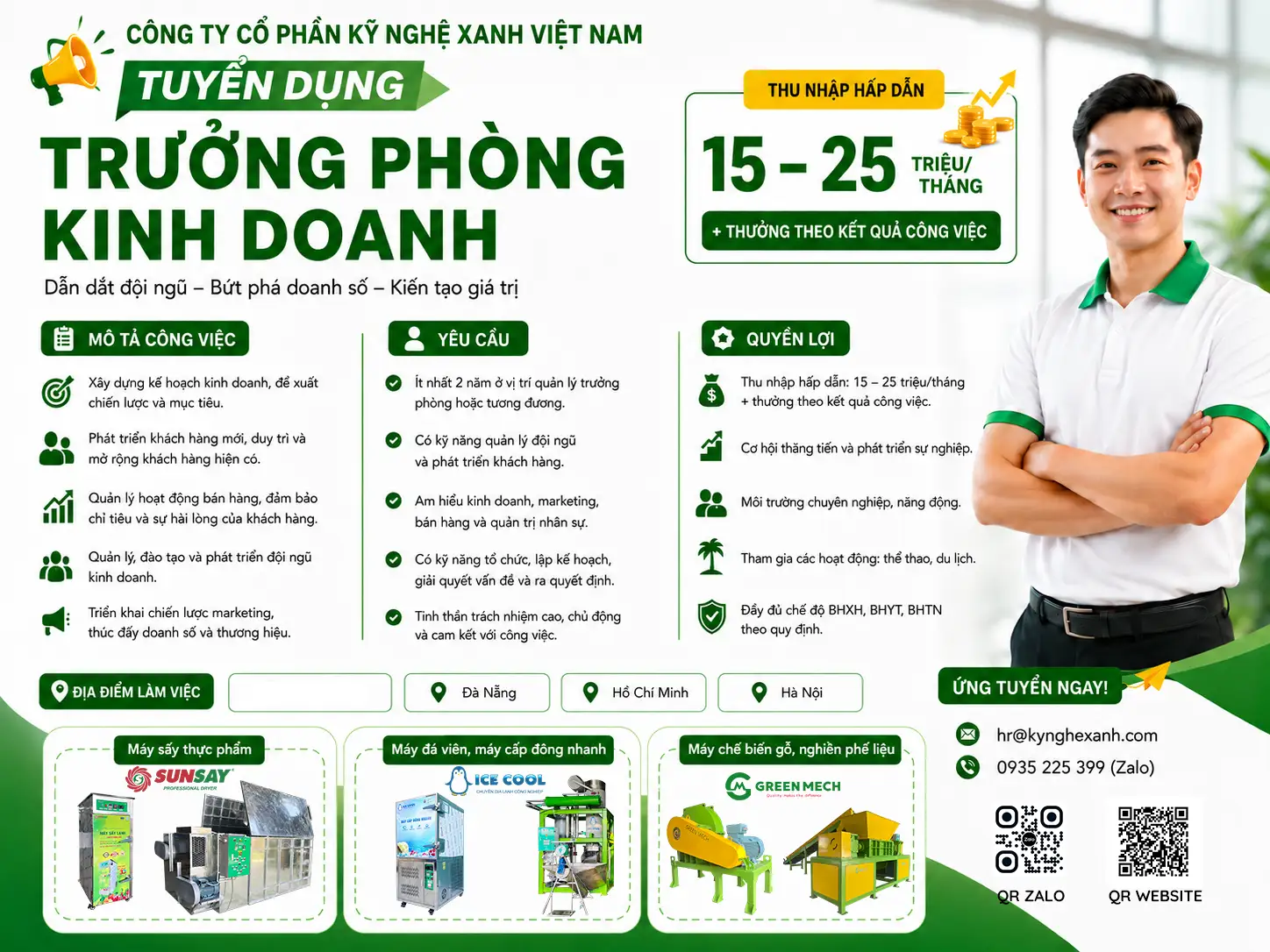 KNX Tuyển dụng trưởng phòng kinh doanh