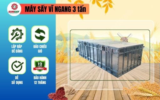 Máy sấy vĩ ngang 3 tấn