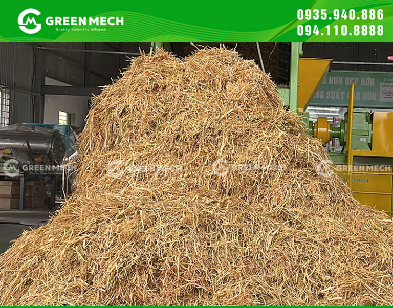 Máy nghiền rơm rạ GREEN MECH- Máy nghiền 2 trục nghiền rơm, nghiền đa ...