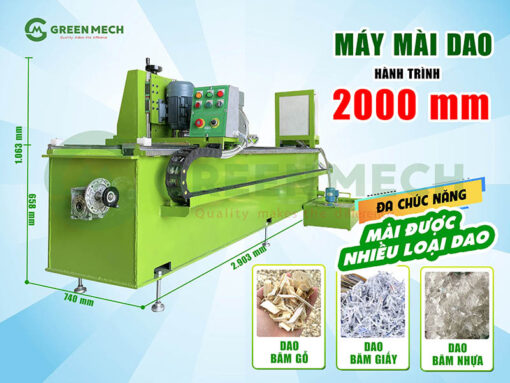 Mài được dao băm gỗ, giấy, nhựa