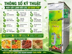 Máy sấy lạnh đối lưu 20 khay chất lượng cao