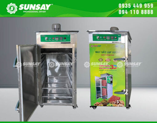 Máy sấy lạp xưởng SUNSAY có thiết kế đẹp, sấy đảm bảo vệ sinh an toàn thực phẩm