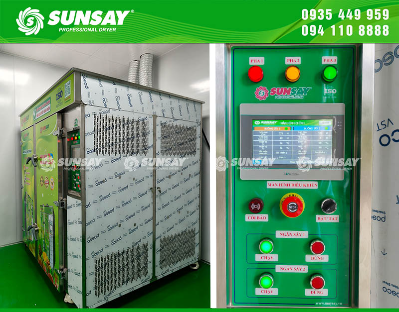 Bảng điều khiển máy dễ sử dụng với màn hình điều khiển HMI dễ dàng thao tác và theo dõi máy vận hành