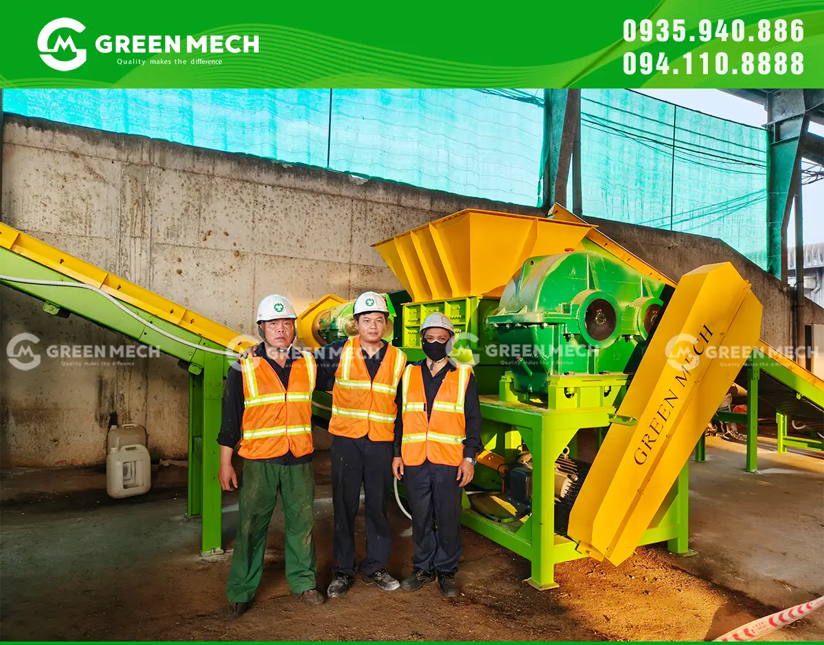 Dự án máy nghiền rơm 2 trục tại trang trại bò sữa Vinamilk Tây Ninh có thiết kế đẹp, hoạt động hiệu quả, hiệu suất cao