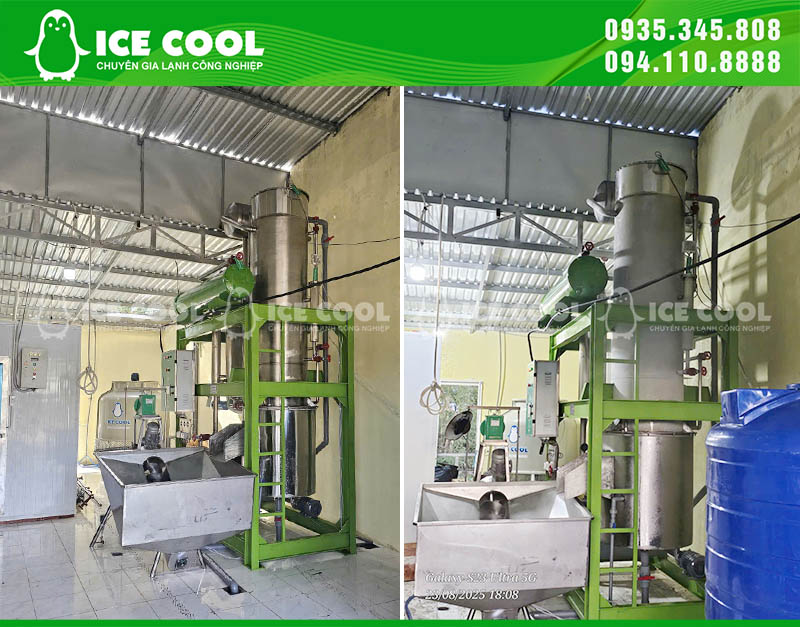 Máy đã được lắp đặt hoàn thiện, nhanh chóng đưa vào hoạt động