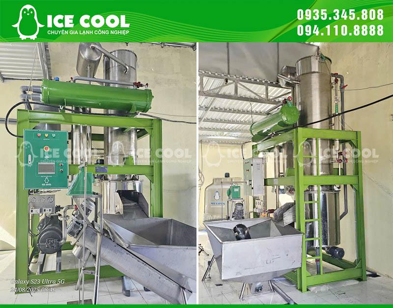 Máy làm đá nhanh, các bộ phận tiếp xúc với nước được làm bằng vật liệu chống gỉ