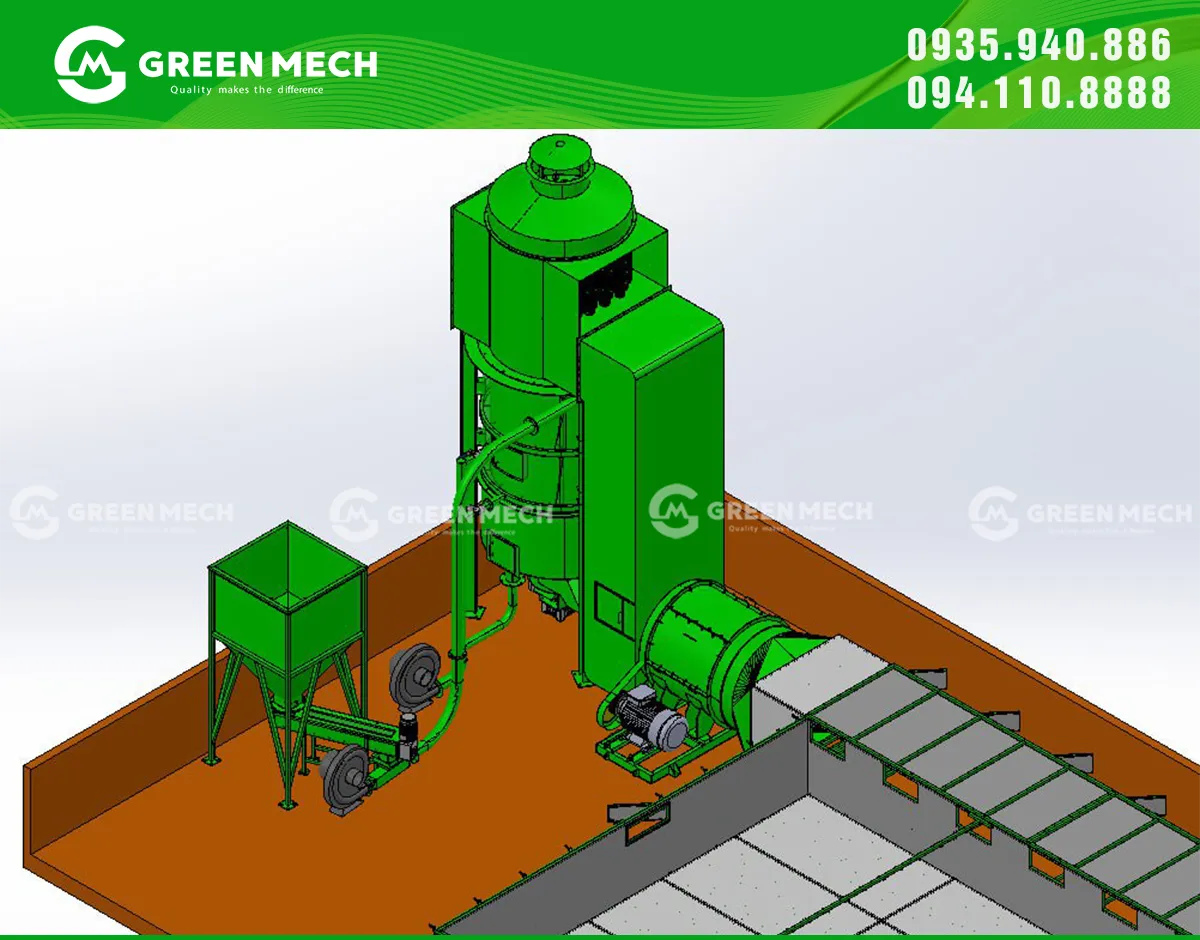 Lò đốt trấu tự động cho hệ thống sấy công nghiệp – đảm bảo nhiệt sạch
