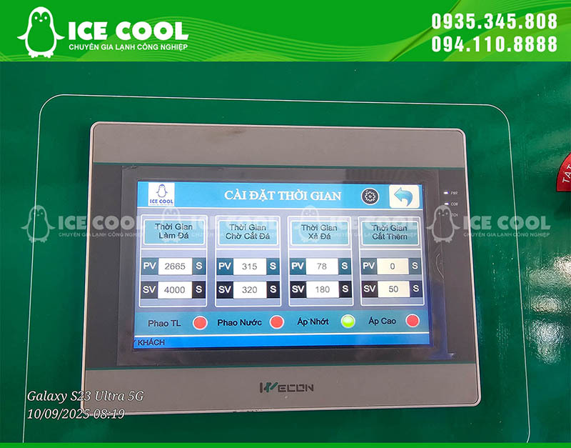 Màn hình HMI dễ dàng thao tác và quan sát hoạt động máy