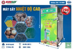 Máy sấy nhiệt độ cao 12 khay thương hiệu SUNSAY với dải nhiệt lên đến 200 độ giúp khách hàng sấy đa dạng sản phẩm