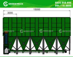 Silo chứa liệu dạng phễu, thiết kế chuyên dụng để giảm tắc nghẽn và tối ưu dòng chảy vật liệu dạng rời như mùn cưa, trấu, bột gỗ