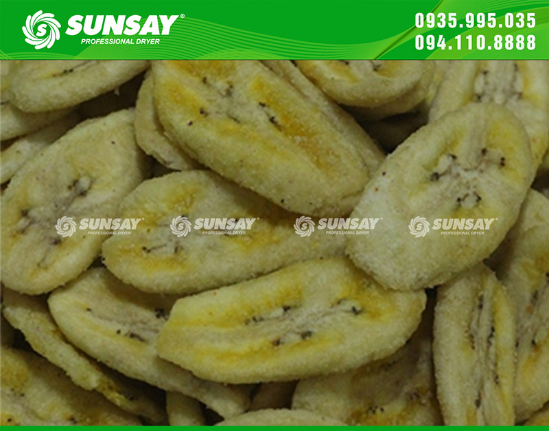 Chuối xanh sấy giòn