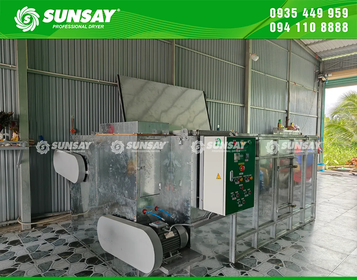 Cung cấp máy sấy vĩ ngang 1 tấn đến Long An