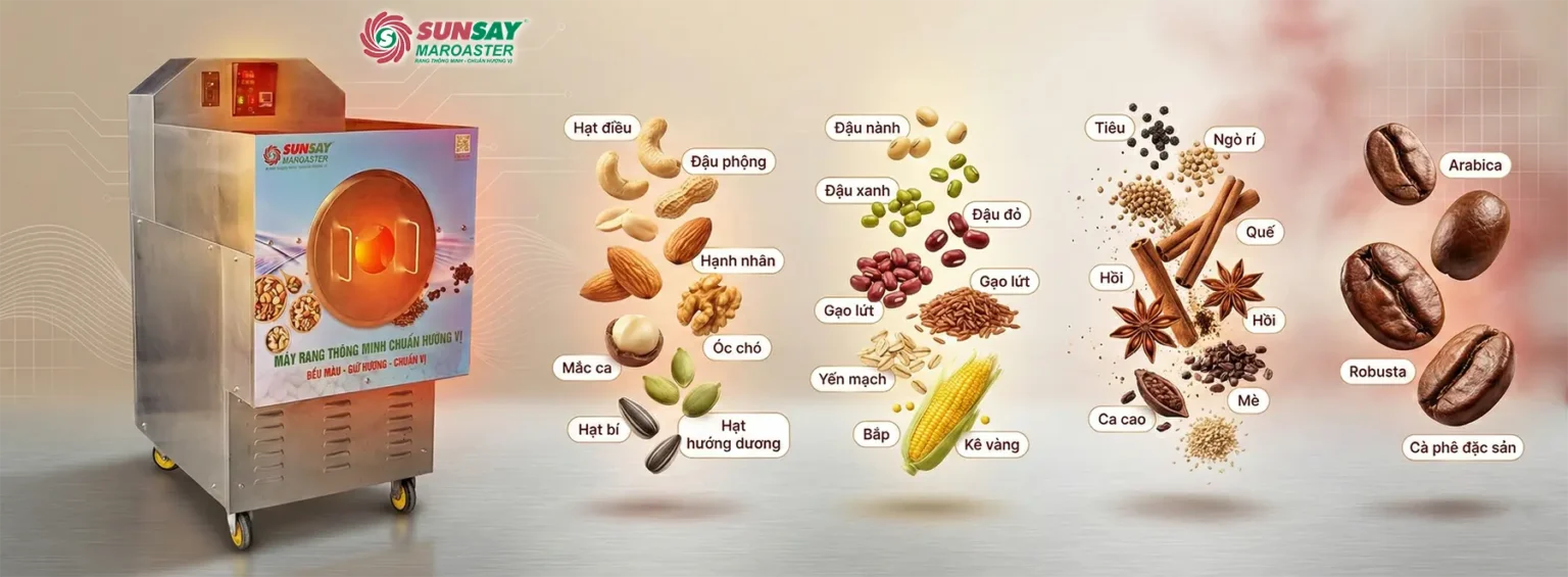 Máy rang hạt đa năng SUNSAY MAROASTER