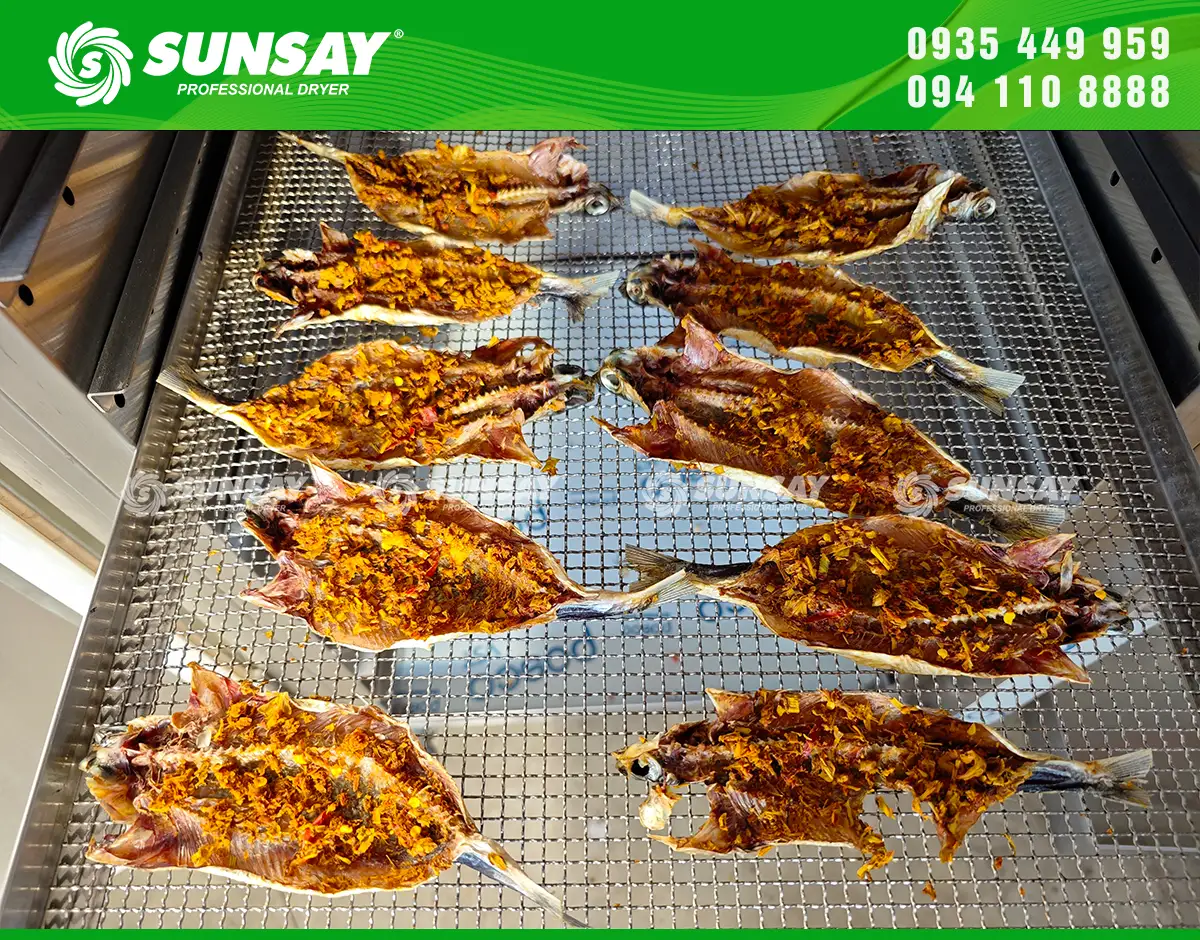 Cá chuồn tẩm ướp gia vị sấy khô được sản xuất bằng công nghệ sấy hiện đại giúp giữ trọn hương vị đậm đà, màu sắc hấp dẫn và độ dai ngọt tự nhiên của từng thớ cá