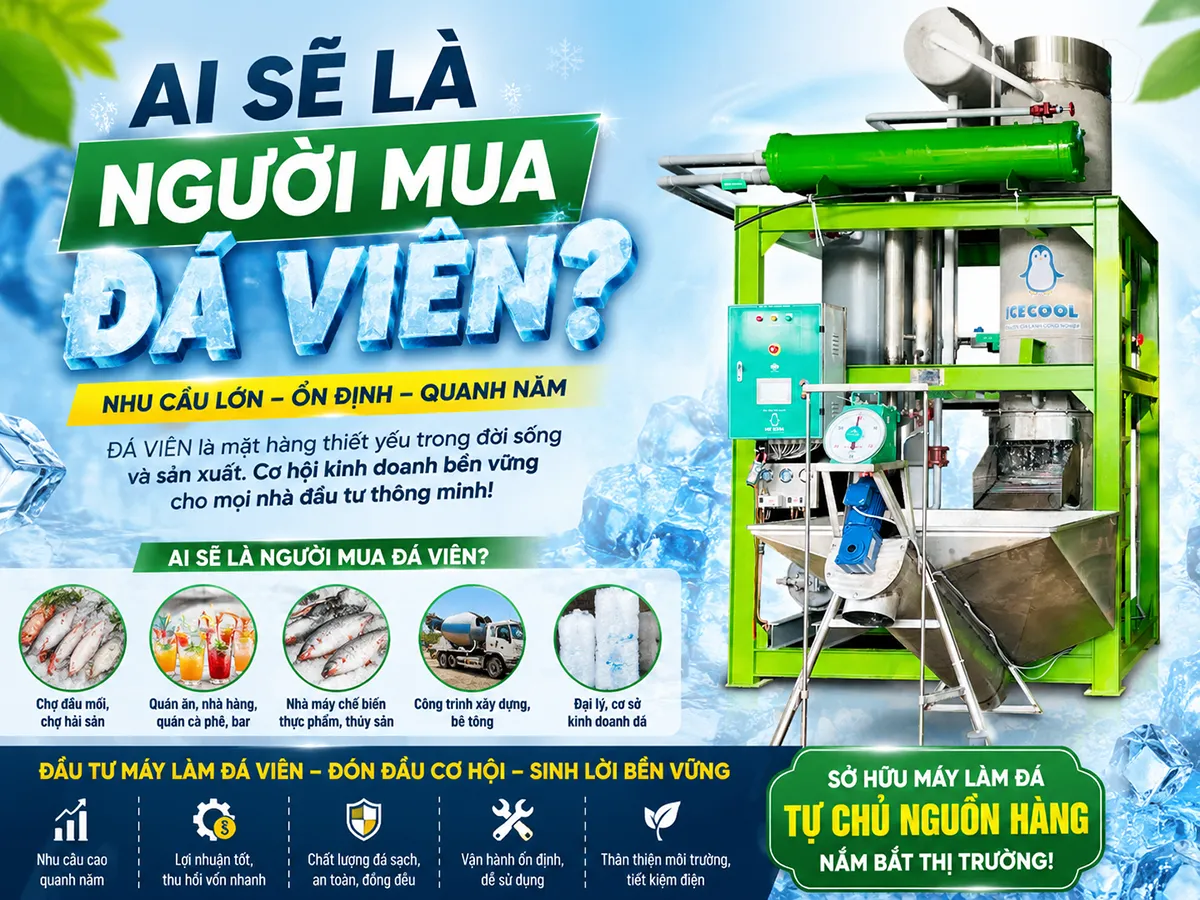 Khi tìm hiểu thị trường kinh doanh đá sạch, nhiều người thường đặt câu hỏi ai sẽ là người mua đá viên, và câu trả lời nằm ở các quán cà phê, nhà hàng, quán nhậu, chợ hải sản,...