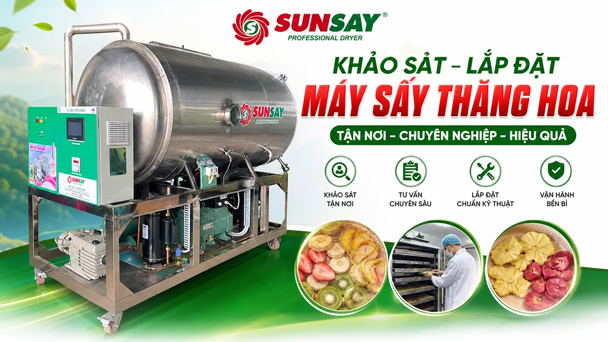 Khảo sát lắp đặt máy sấy thăng hoa là bước quan trọng giúp doanh nghiệp đánh giá đúng hạ tầng và lựa chọn phương án triển khai phù hợp ngay từ đầu.
