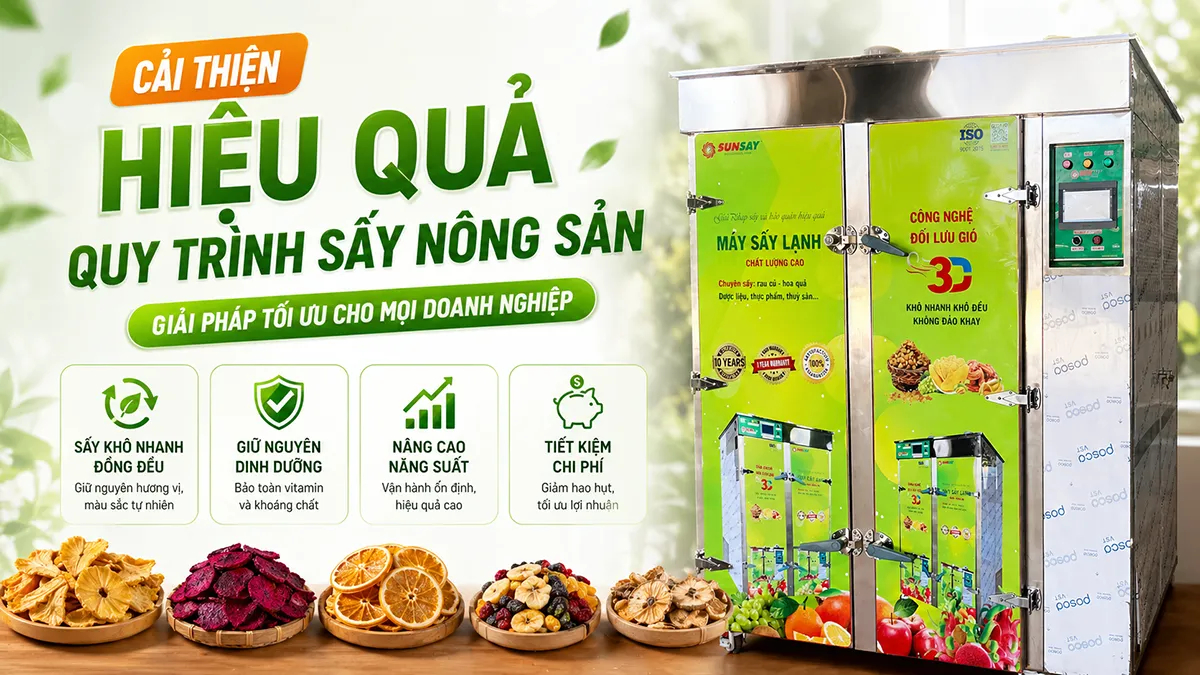 Cải thiện hiệu quả quy trình sấy nông sản bắt đầu từ việc chọn đúng công nghệ và kiểm soát tốt từng công đoạn.