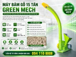 Máy băm gỗ 15 tấn là lựa chọn phù hợp cho doanh nghiệp cần xử lý khối lượng gỗ lớn, tối ưu nhân công và nâng cao hiệu quả sản xuất dăm gỗ.