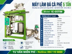 Đầu tư máy làm đá cà phê 5 tấn là lựa chọn hiệu quả cho mô hình kinh doanh cần nguồn đá ổn định, an toàn và chuyên nghiệp mỗi ngày.