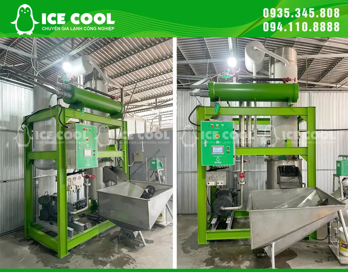 ICE COOL đồng hành cùng khách hàng Long An từ khâu tư vấn, vận chuyển, lắp đặt đến hướng dẫn vận hành máy đá viên công suất lớn.
