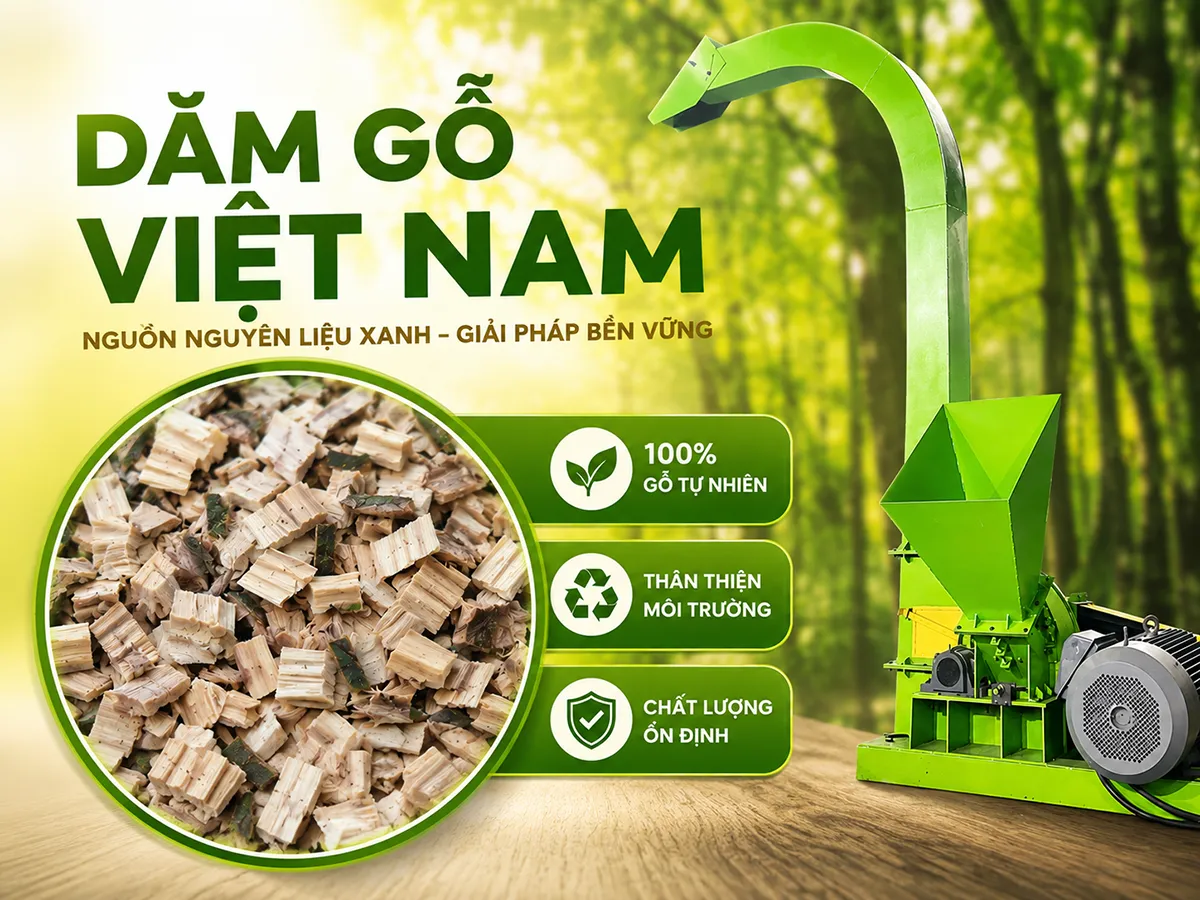 Dăm gỗ Việt Nam ngày càng khẳng định vị thế trên thị trường quốc tế nhờ nguồn nguyên liệu dồi dào và chất lượng ổn định.