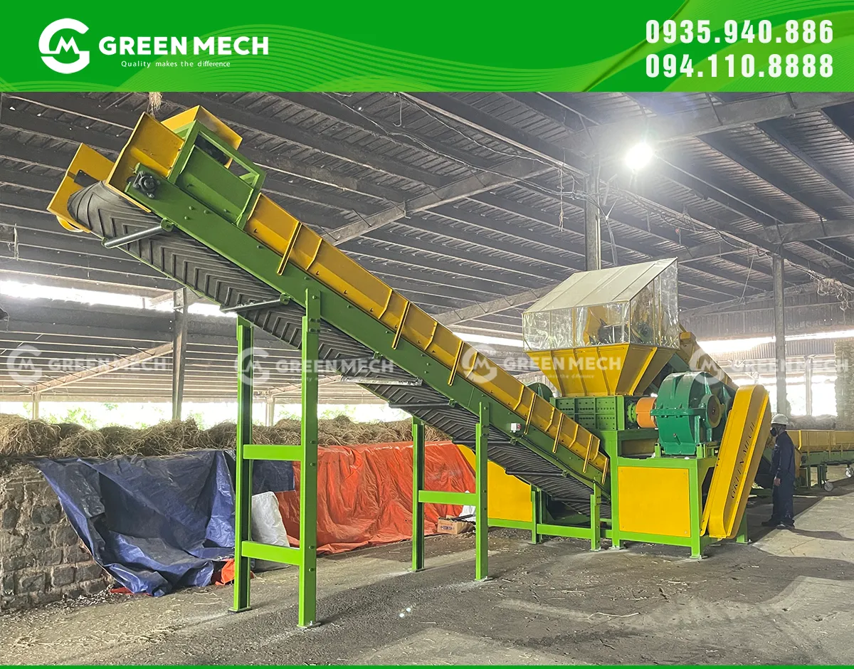 GREEN MECH chuyển giao máy nghiền 2 trục đến Lâm Đồng cho nhà máy Vinamilk, phục vụ xử lý rơm làm thức ăn cho bò sữa.