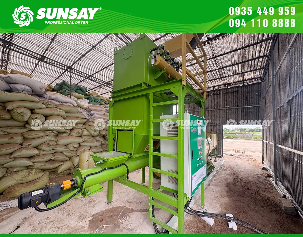 Máy sấy thùng quay công suất 300 kg/mẻ được hoàn thiện và vận chuyển đến cơ sở khách hàng tại Bình Thuận.