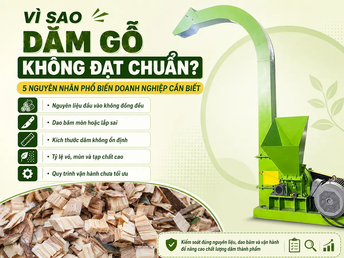 Hiểu rõ vì sao dăm gỗ không đạt chuẩn sẽ giúp doanh nghiệp chủ động khắc phục và nâng cao năng lực cạnh tranh trên thị trường.