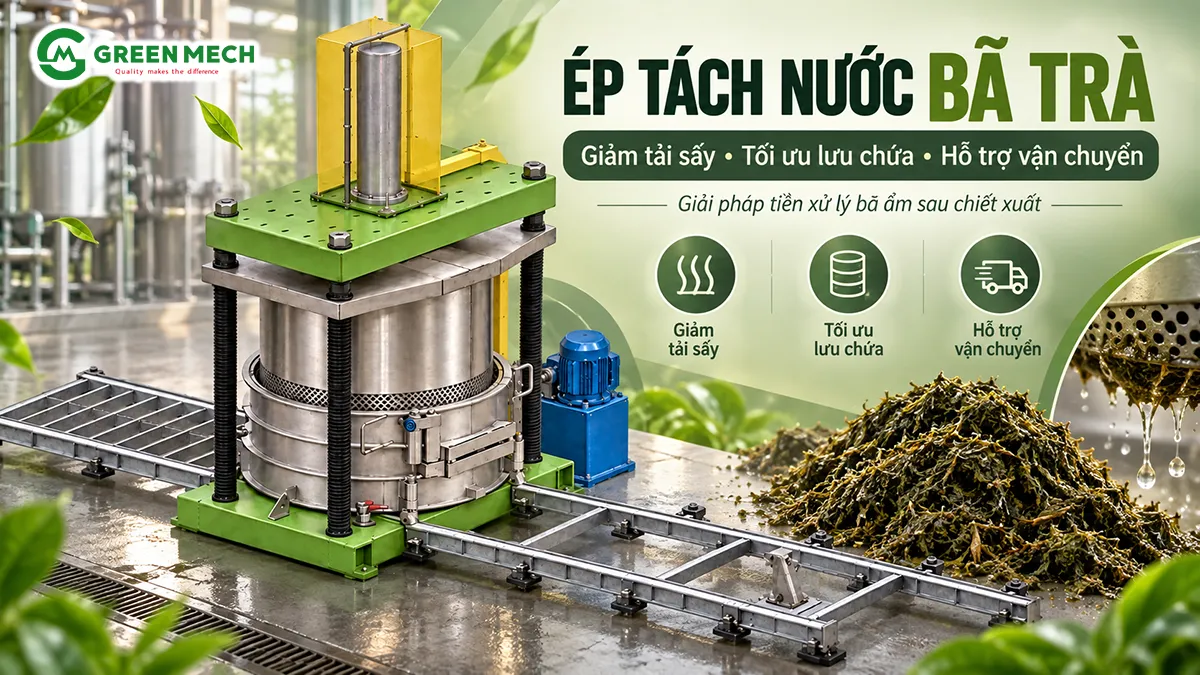 Máy ép tách nước bả trà GREEN MECH