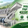 Máy rửa hạt macca dạng lồng bằng inox, thiết kế dài giúp hạt được đảo và làm sạch liên tục trong quá trình vận hành.